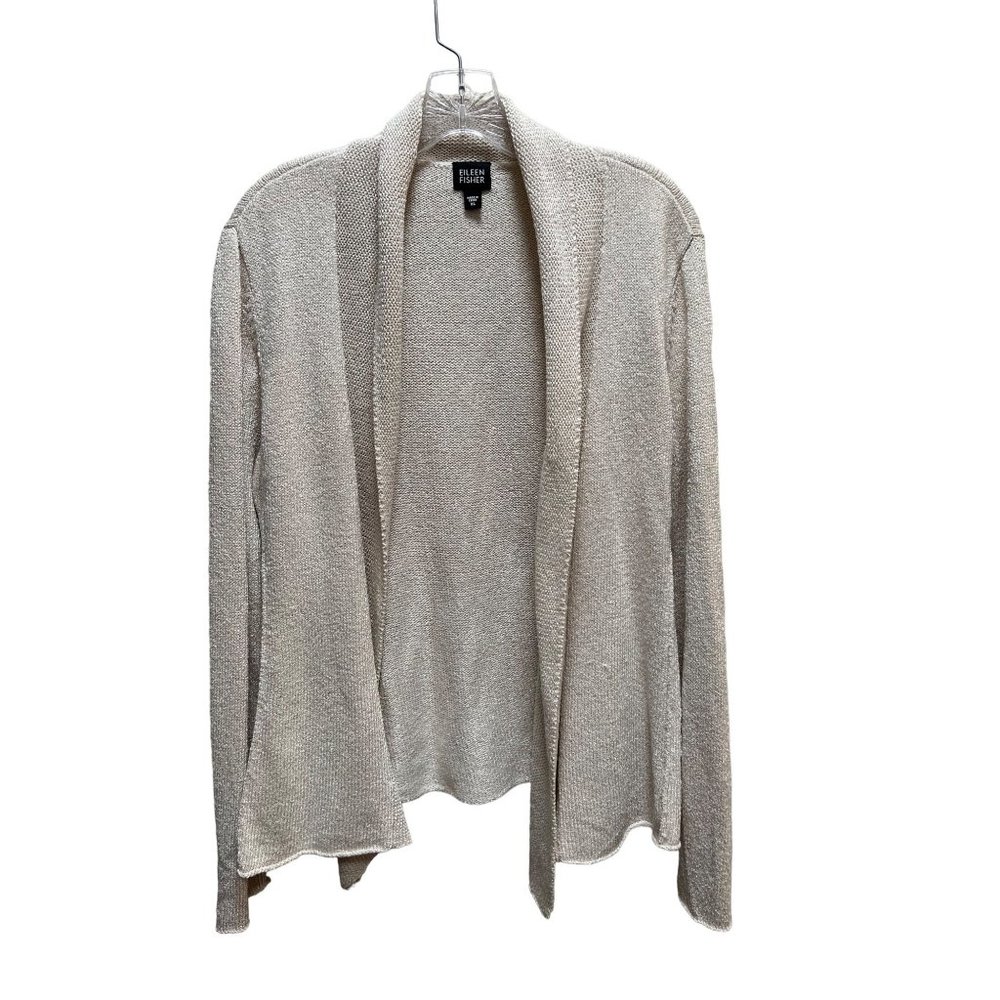 Eileen Fisher Silk/Rayon Cardigan Cream Size XL